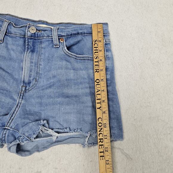 Levi's High Rise Denim Cutoff Jean Shorts Size 29 Summer Western Light Wash - Picture 7 of 10